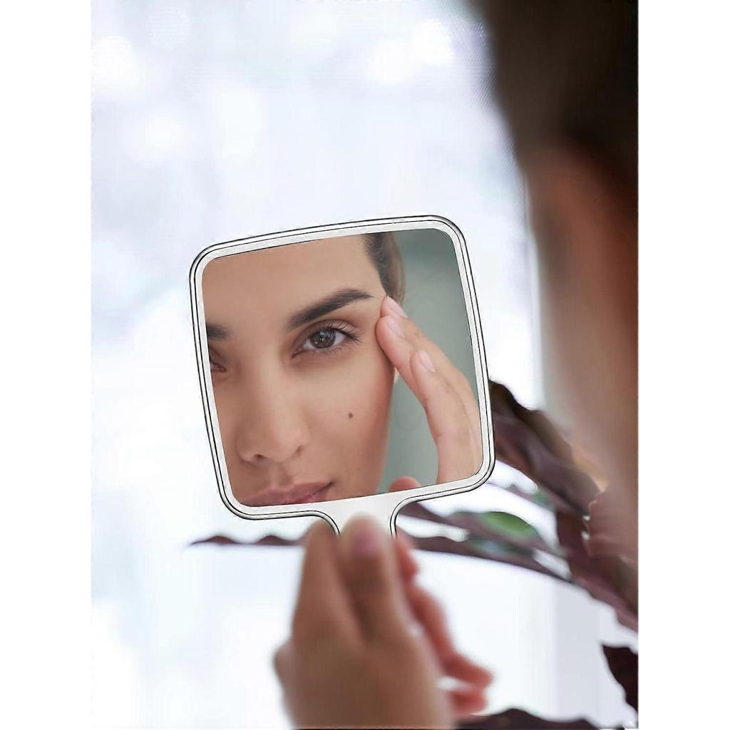 Water Ripples Hand Mirror with Handle for Make up, Square