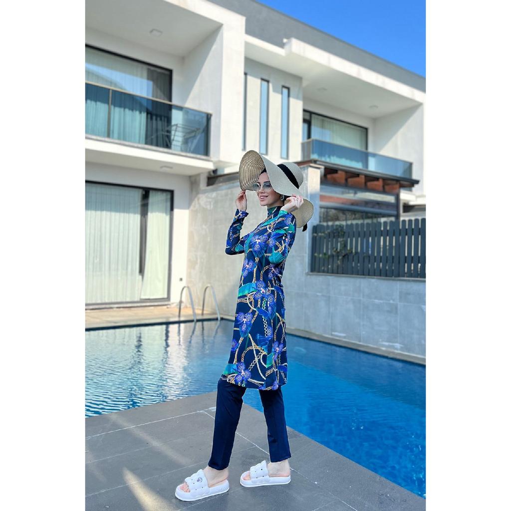 Lirali Полностью покрытый купальник-цепочка в хиджабе Orkide R058 Zian