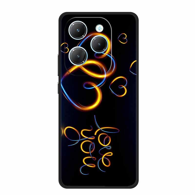 Чехол для телефона Tecno Pova 6 Neo Pro Цветок Ударопрочный Черный Силикон Мягкая Задняя Крышка Для Tecno Pova 5 Pro Neo 3 Чехол Neo3 Coque