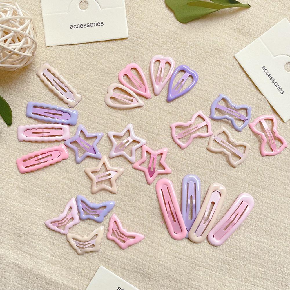 10/20/30Pcs Mixed Styles Hairpin Rectangular/Oval Side Bangs Clip Kids Accessories For Baby Girls