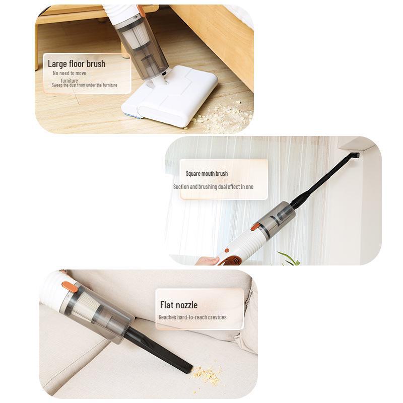Ручной пылесос и швабра: Мощное всасывание, скребок для пола, универсальное чистящее средство
