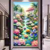 5D Diamond Painting Full of Diamonds Yao Pool Lotus Mosaic Art New Living Room Bedroom Aesthetic Lotus Pavilions Full of Embroidered Diy Decoration