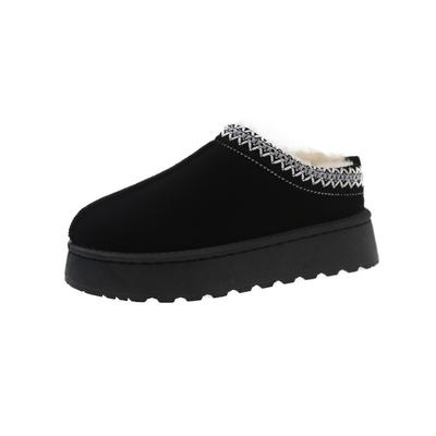 Мода Новая Зимняя Мода Женская Снежная Теплая Замшевая Кожа Ленивые Лоферы Ботинки Обувь Женская Женская Плоская Боттильоны Ботинки Мюли 2024