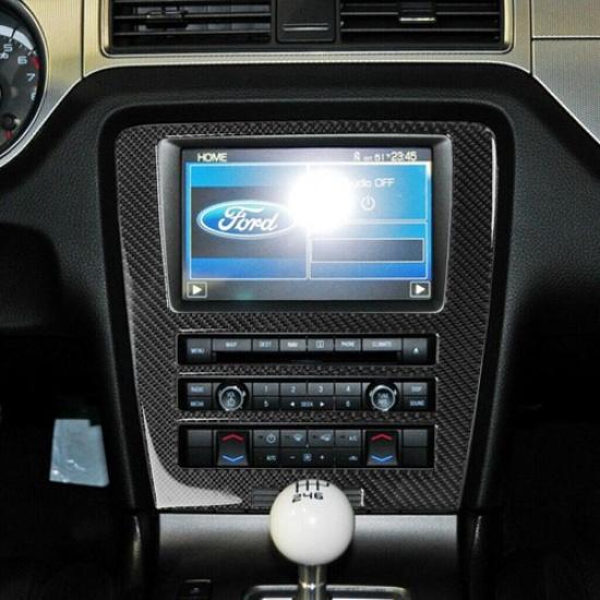 1X For Ford Mustang 09-13 Carbon Fiber Interior GPS Navigation Panel Cover Trim