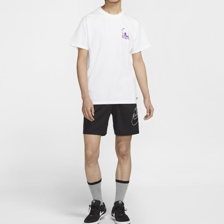 Nike Printing Skateboard Short Sleeve White Men's CW1479-100