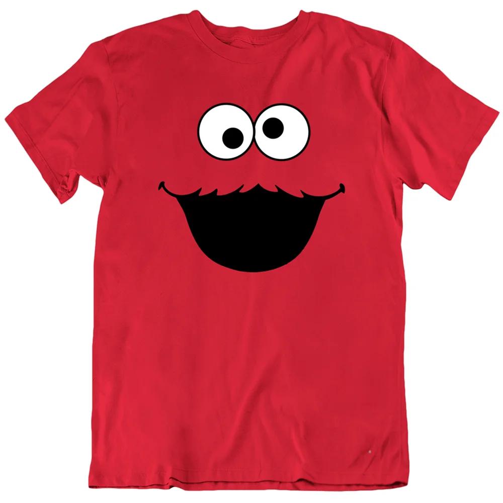 Cookie Elmo Smiling Tee Face Elmo Krumel TV Show sesamstrasse Unisexs T Shirt New