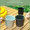 Походная кружка с складной ручкой, портативная, ультралегкая, из алюминиевого сплава, для туризма, приготовления пищи на природе, 300 мл