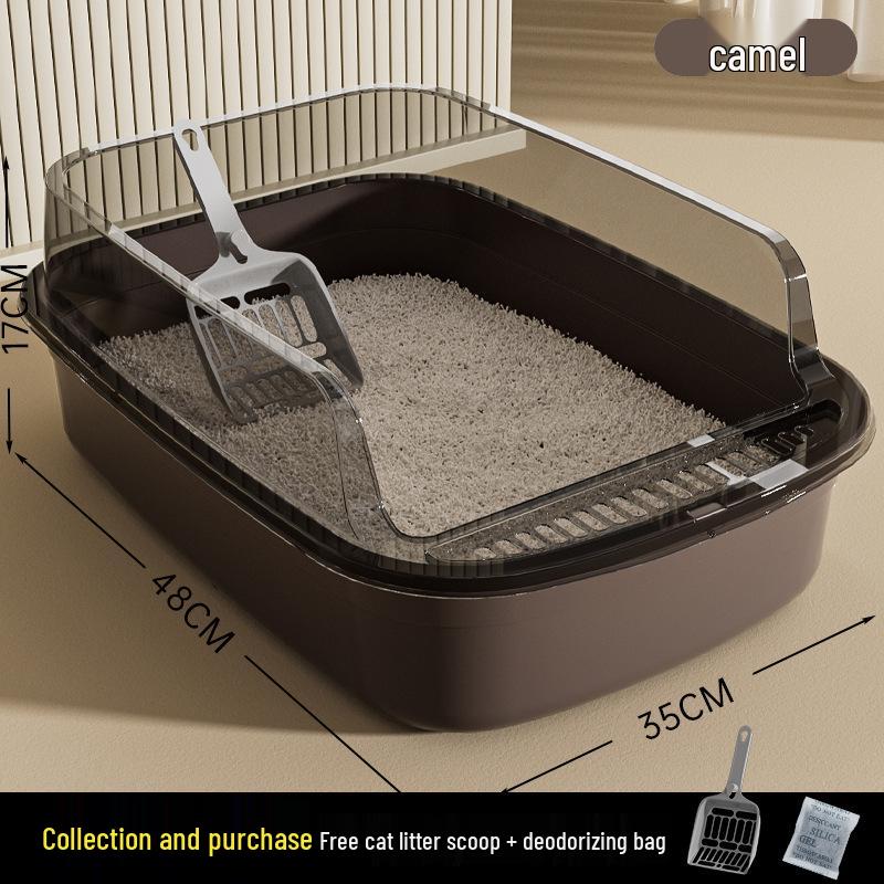 Очень большой кошачий лоток с высокими бортиками - Защита от брызг, Утолщенная конструкция