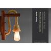 20cm American Lamps Wood Wall Lamp Decorative Lamp Wood Pastoral Stairs Restaurant Coffee Room Tearoom Retro Hemp Rope Wall Lamp
