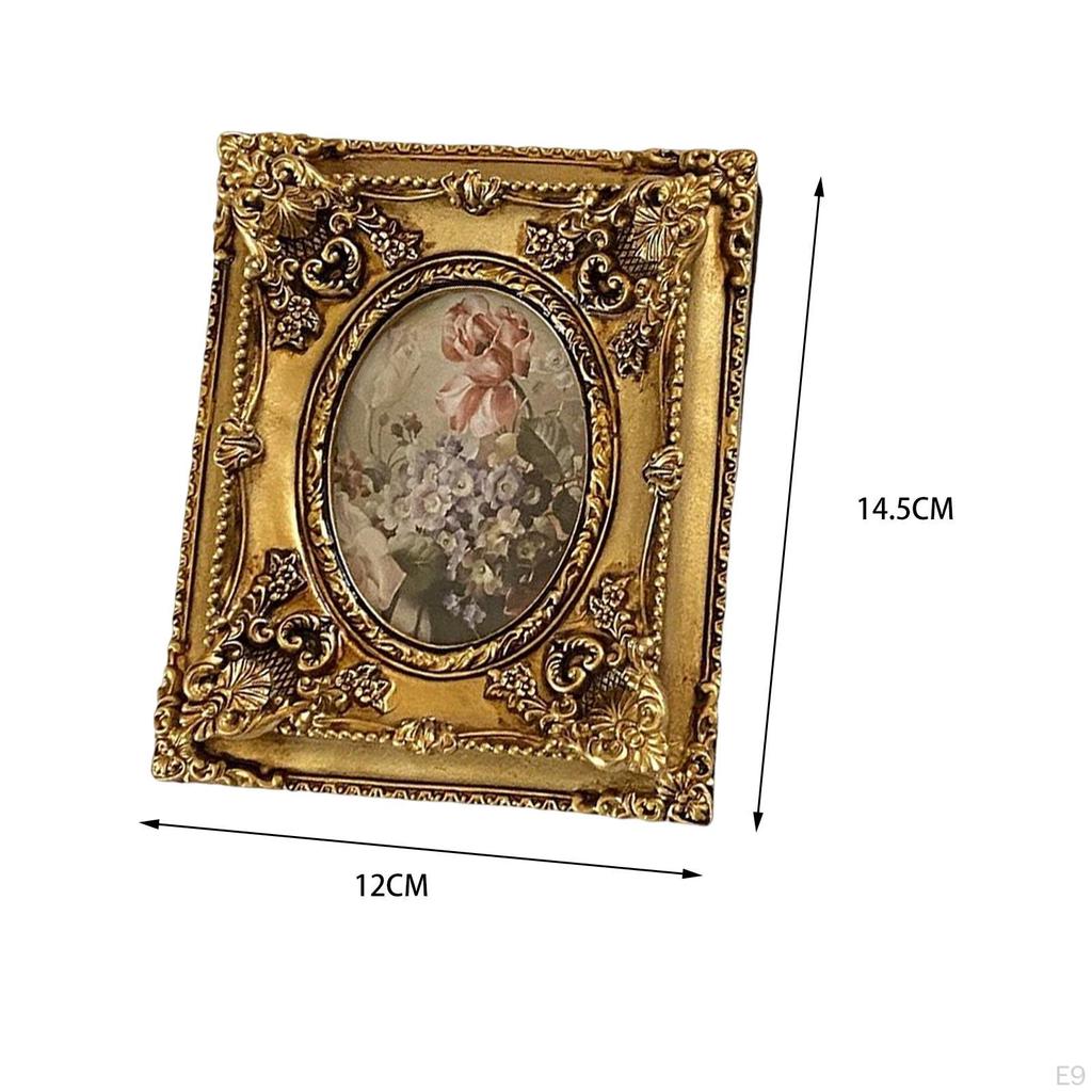 Антикварная фоторамка в стиле барокко, картина с тиснением, настольная настенная декоративная картина для