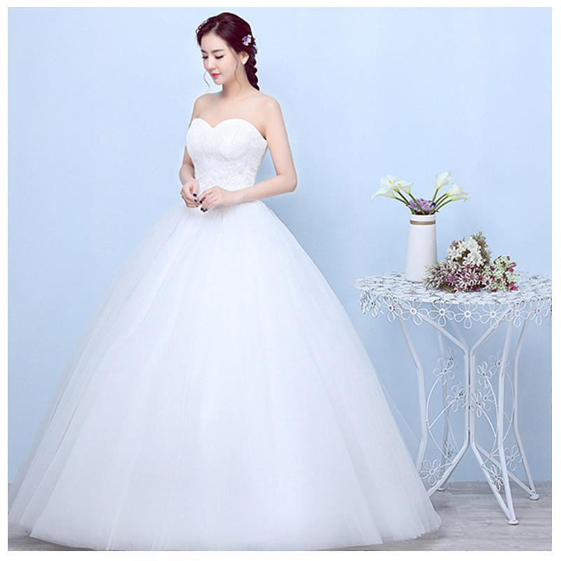 Dress Elegant Vintage Wrapped Chest Lace Up Bridal Wedding Veil