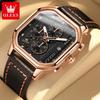 Men's Watch Multifunctional Punk Square Design Quartz Watch Men's Watch
