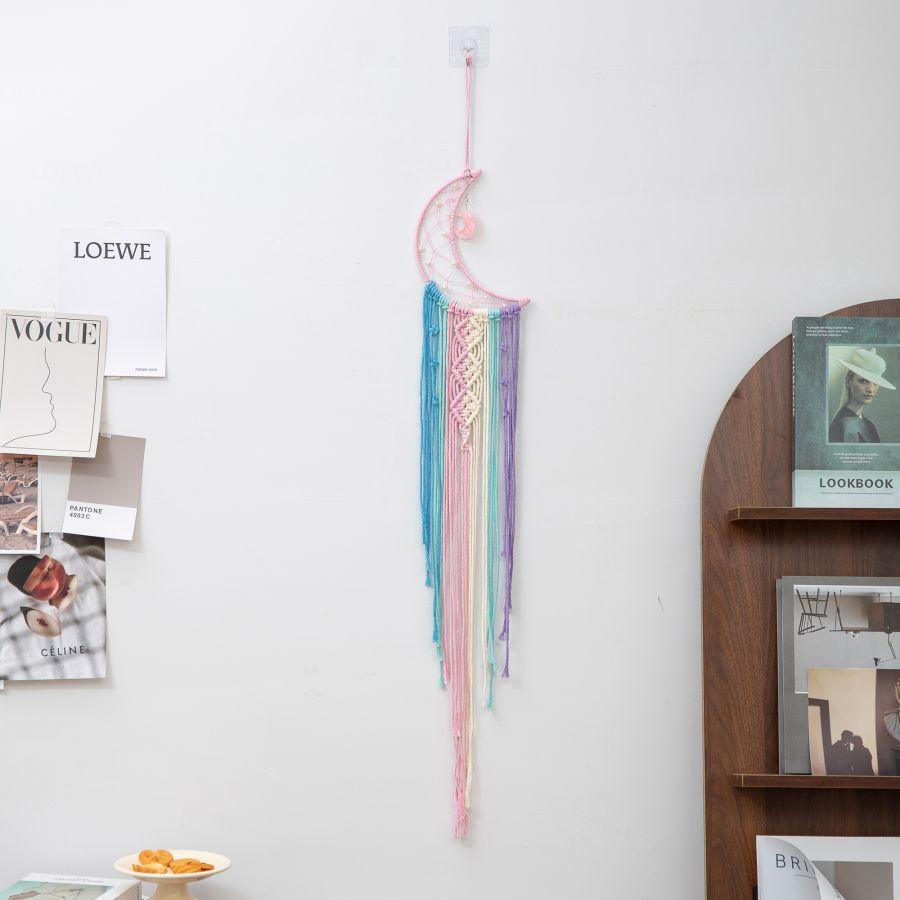Colorful Woven Tapestry Dream Catcher Handmade Pendant Home Wall Hanging Star Moon Decoration Hanging Cloth Beautiful Durable