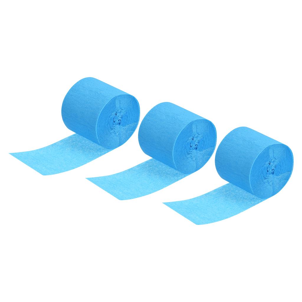 3/6pcs Vibrant Crepe Paper Streamers Party Streamer Decorations 1.37" for Various Birthday Party Wedding Festival Decorations