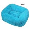 Square Dog Cat Bed with Side Cover Medium Large Sofa Plush Kennel Winter Warm Puppy Mat Nest Soft House Non-slip Basket Cushion