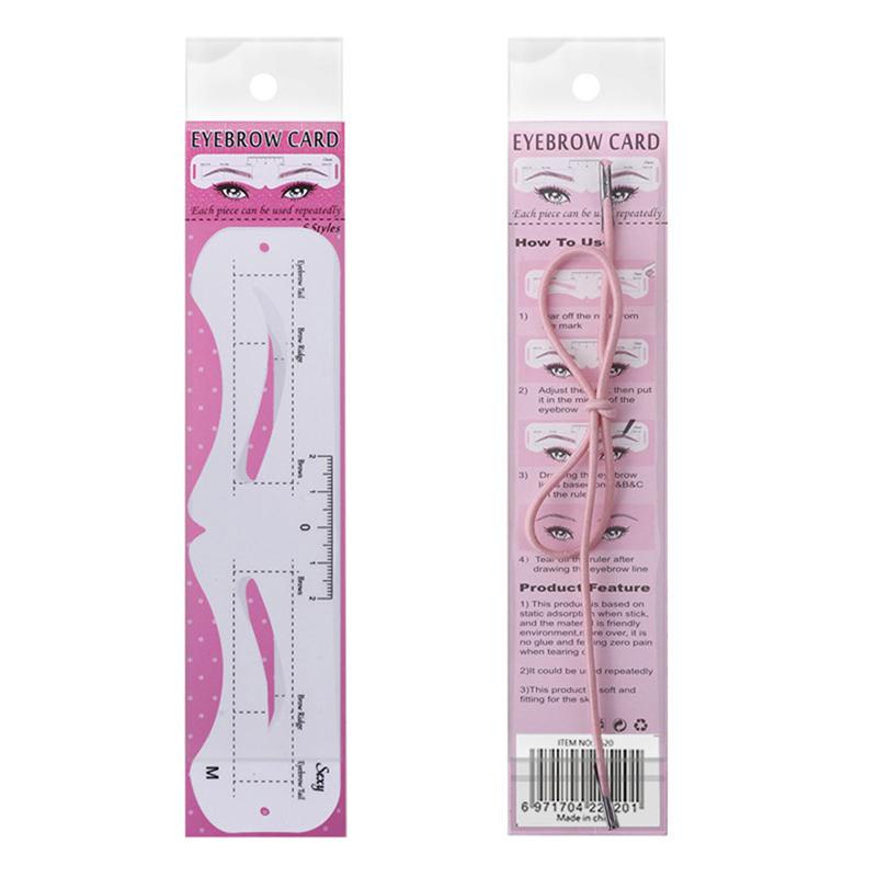 6шт многоразовое руководство для рисования бровей, формирователь бровей, шаблон для макияжа, карта