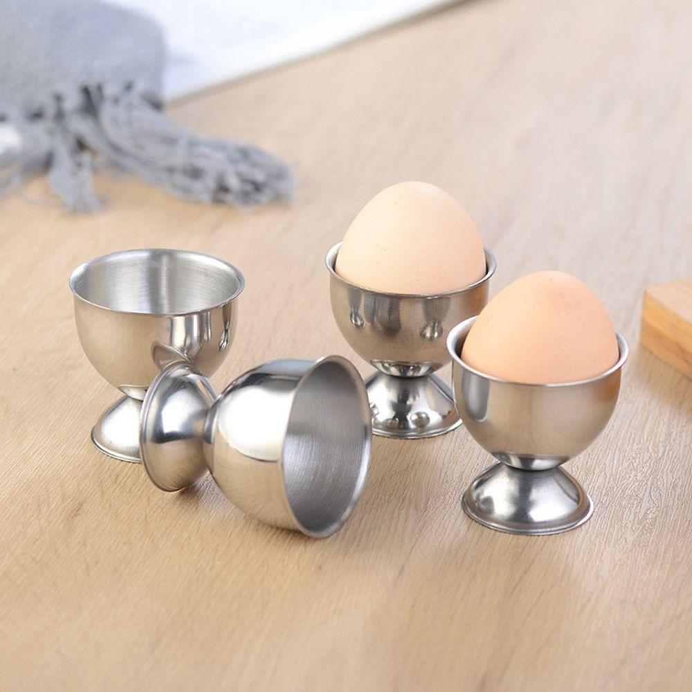 Handy Stainless Steel Silver Kitchen Gadgets Boiled Egg Egg Cups Egg Tray Egg Stand Egg Holders