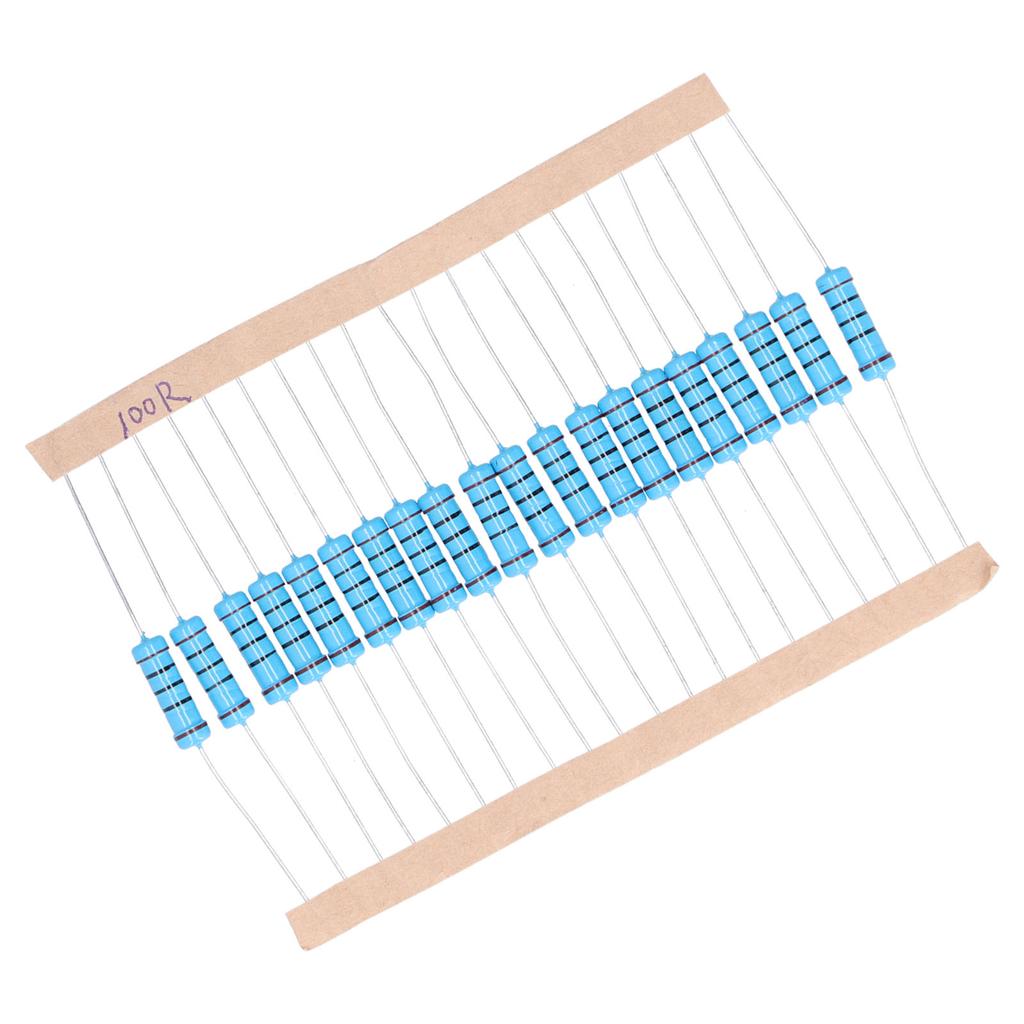 20 шт. Резисторы 100 Ом Металлопленочные 2 Вт Допуск 1% Сопротивление Электронные аксессуары