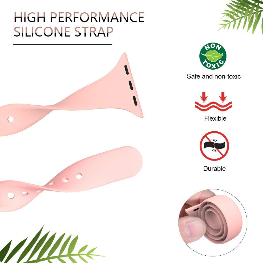 Ремешок для Apple Watch Band 40 мм, 44 мм, 45 мм, 41 мм, 38 мм, 42 мм, спортивный тонкий силиконовый браслет correa iWatch Series 8 Ultra 2 SE 7 6 3 9