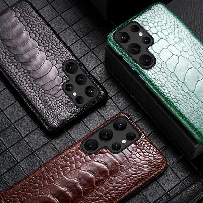 Роскошный Чехол из Натуральной Кожи для Телефона Samsung Galaxy S 25 S25 S24 S23 Ultra S21 S22 Plus Note 20 A55 5G Задняя Крышка