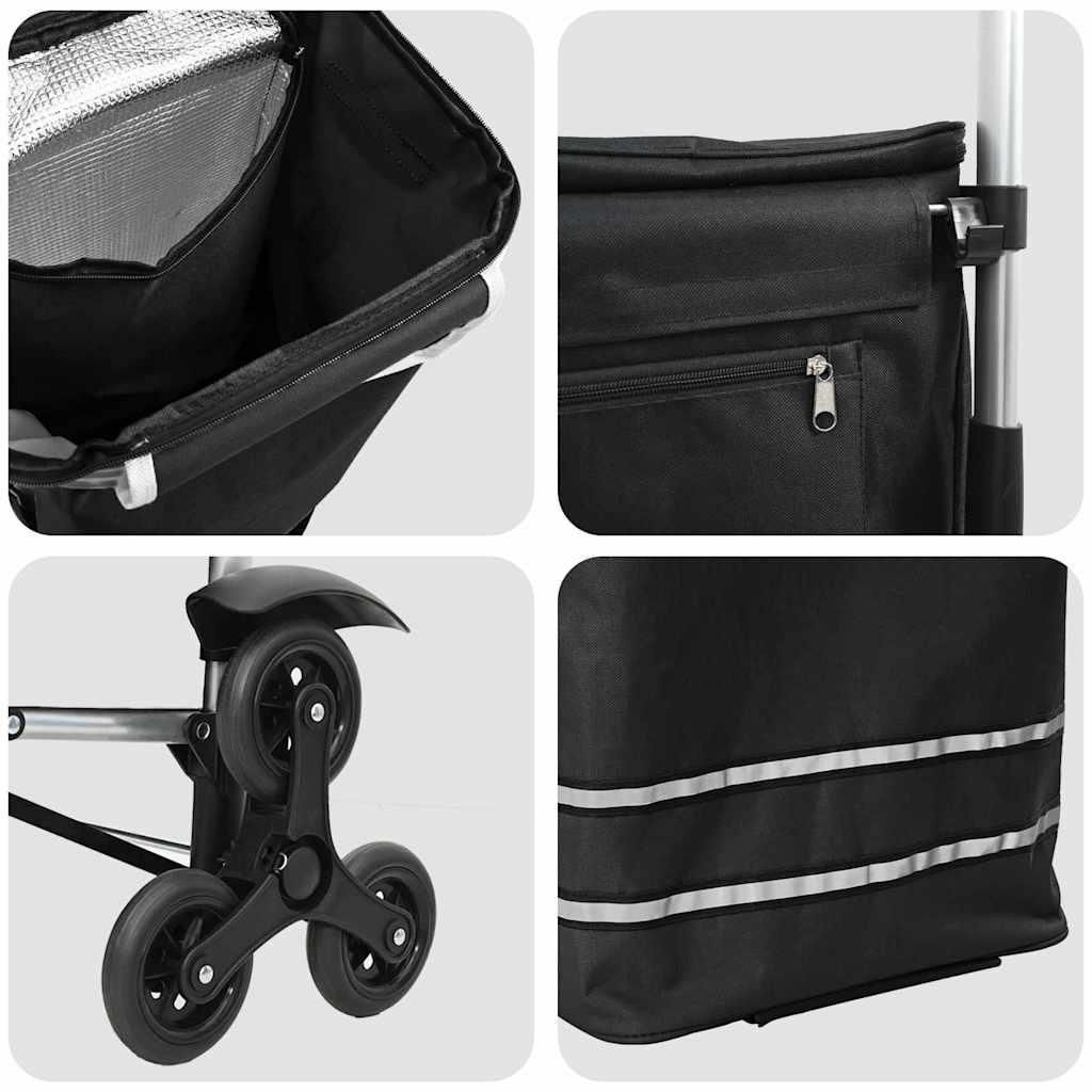 Shopping Cart Black 47 x 39 x 100.5 cm Oxford Fabric