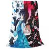 Пример использования одеяла Vanitas Anime Blanket Flannel Textile Vanitas no Karte Thin Throw Blanket for Bedbed Office Plush Thin Quilt