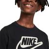 Nike Футболка с буквенным принтом, круглым вырезом и короткими рукавами, детские топы, черная FD3189-010