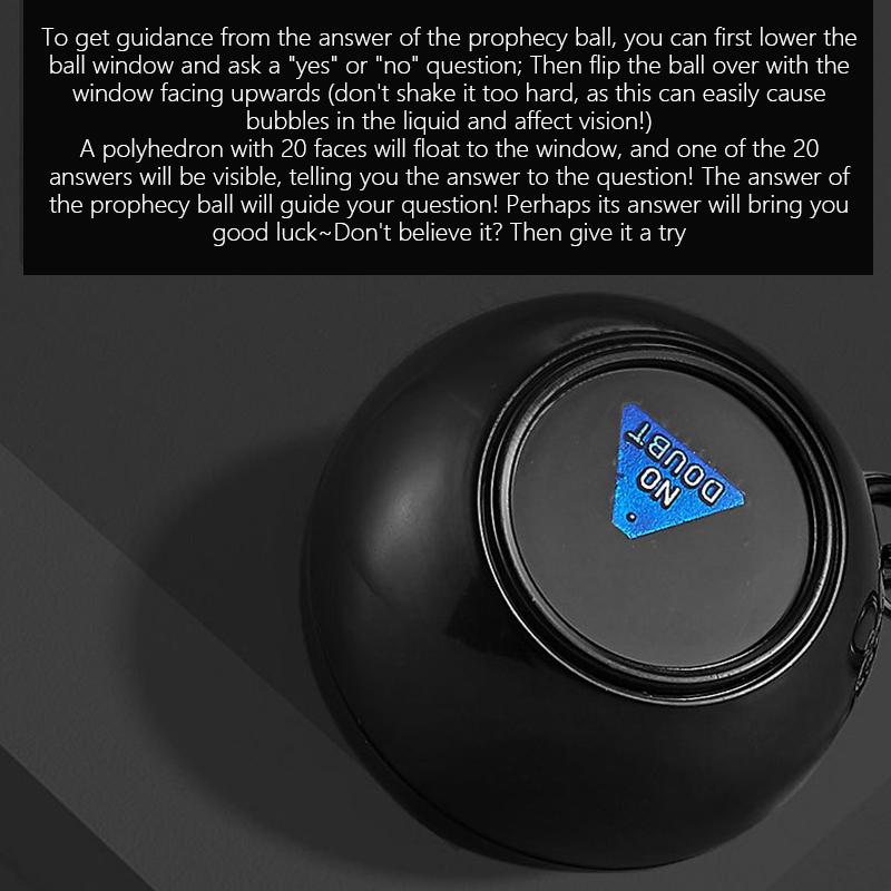 Шар пророчества, снятие стресса, портативный брелок для ключей, гадание, принятие решений, магический шар-ответ, держатель для ключей, игровой сувенир, подарок