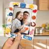 Fathers Day DIY Picture Frames Craft Kits - Unfinished Wood Frames with Wooden Charms - 4x6 Picture Frame Craft to Decorate for Kids - DIY Father's