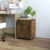 VidaXL Rolling Cabinet Smoked Oak 45x38x54 Cm Engineered Wood 815963