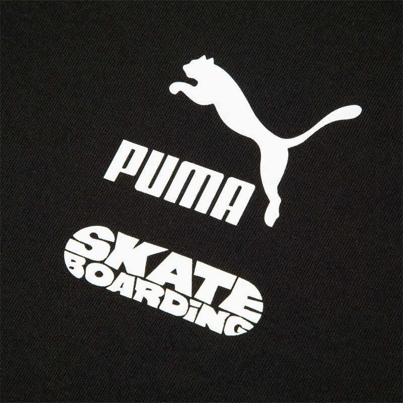 Puma Футболка с коротким рукавом и принтом логотипа, цвет черный, для мужчин 620221-01