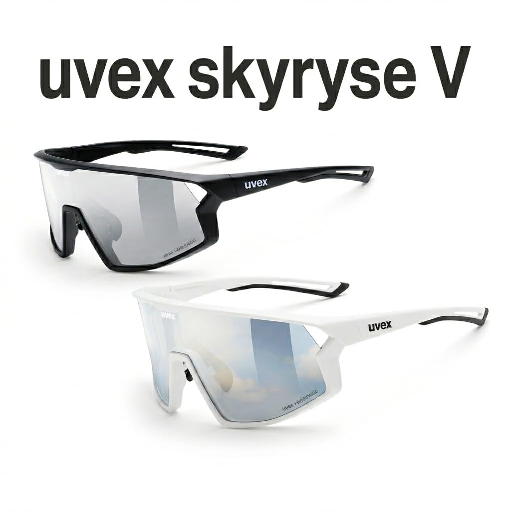Спортивные фотохромные для Skyryse Белый матовый [Uvex] Солнцезащитные очки, Зеркальные, Противотуманные, Легкие, Для бега/велосипеда/уличного использования, V,