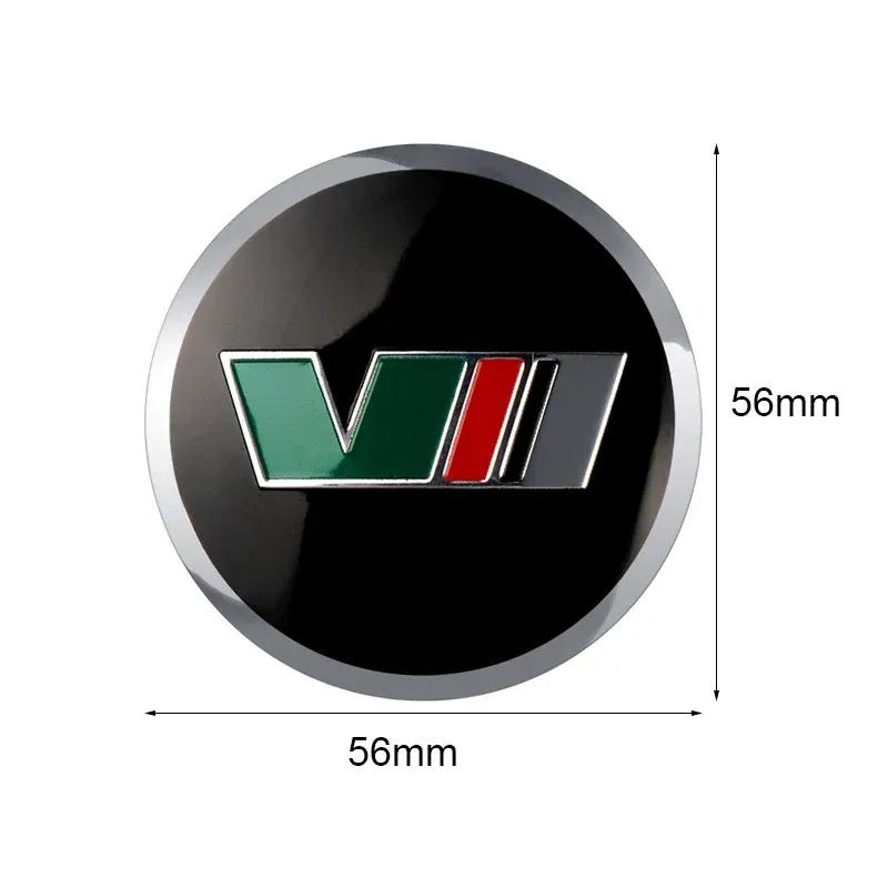 4pcs 56/60mm Car Sticker Wheel Center Hub Caps Decals Decoration for Skoda VRS Octavia A5 A7 Fabia Superb Kamiq Rapid