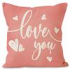 Чехол на подушку для автомобиля, на День святого Валентина, декоративная наволочка для дивана, льняная наволочка с принтом