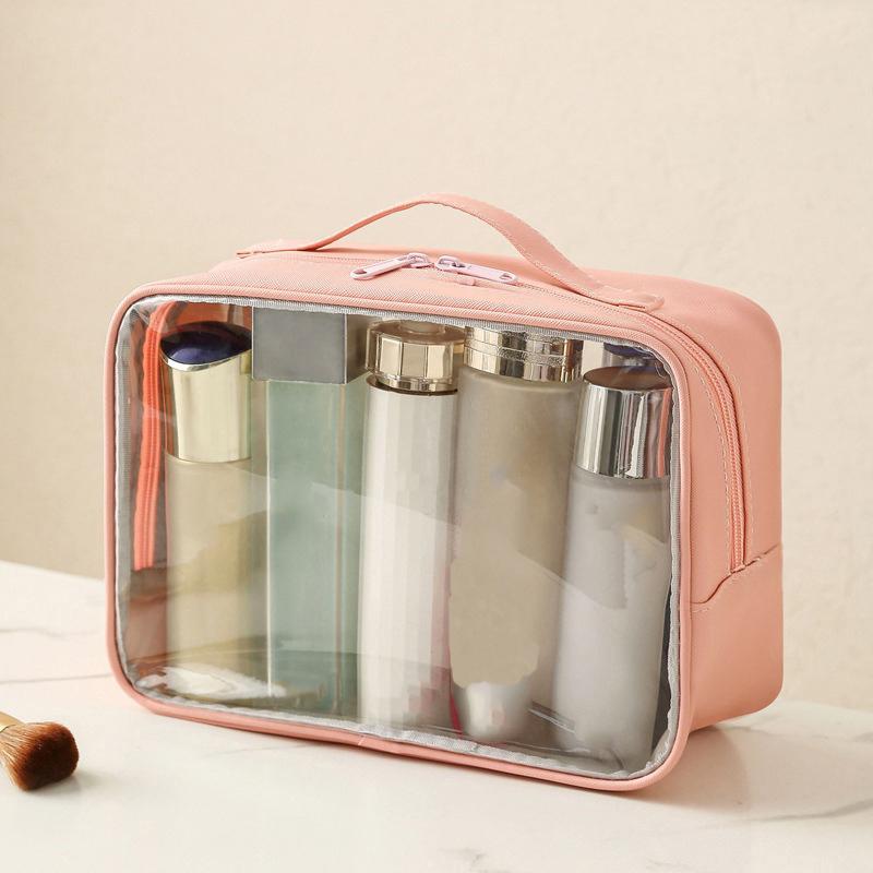 Прозрачная косметичка из ПВХ для женщин, водонепроницаемая прозрачная косметичка, косметичка, органайзер для макияжа, сумка для хранения туалетных принадлежностей для ванны
