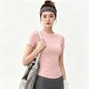 Pilates Fitness Short Sleeve T-Shirt Women's Yoga Clothing Slim Elastic Quick-Drying Breathable Running Top