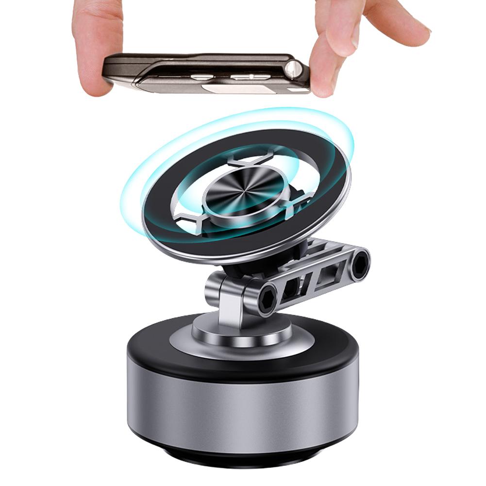 Magnetic Vacuum Adsorption Car Phone Mount 360° Rotatable Vacuum Suction Cup Car Phone Stand for Desktop Live Streaming