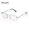 Rimless Butterfly Sunglasses Vintage Metal Frame Gradient Sun Glass Fashion Oversized UV400 Protection Shades Ladies Y2K Eyewear