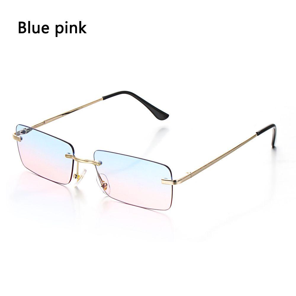 Rimless Butterfly Sunglasses Vintage Metal Frame Gradient Sun Glass Fashion Oversized UV400 Protection Shades Ladies Y2K Eyewear