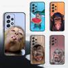 Забавные выражения Обезьяна Чехол Для Samsung S23,S25,S20,S10,S9,S21,S24,S22,Ultra,FE,Plus,Lite,Мягкий Силикон Черный