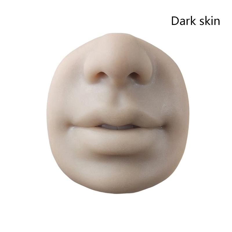 1Pc 5D Silicone Tattoo Nose Lips Model Practice Skin Lip Makeup Training