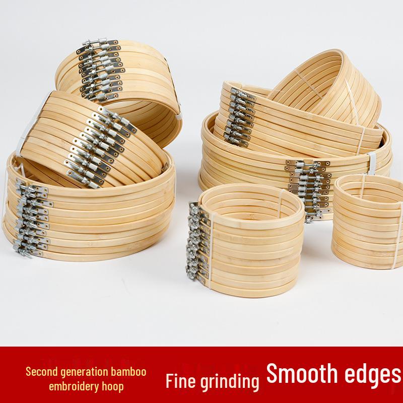 Пластиковый обруч для вышивания в стиле бамбука: Сделанная вручную круглая рамка и подставка