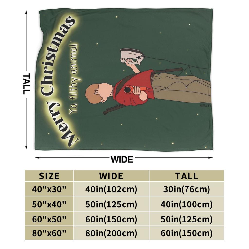 Home Alone Merry Christmas Blanket Super Warm Novelty Plush Throw Blanket For Couch Bed Camping Flannel Bedspread Bed Cover