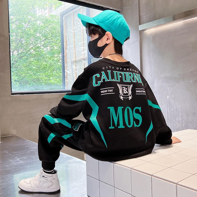 2025 Осенний спортивный костюм для мальчиков: Модный свитер для детей среднего и старшего возраста