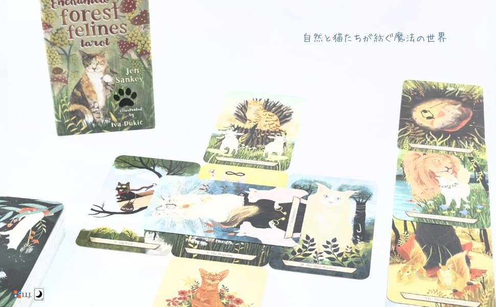 Зачарованные лесные кошки Уэйт 78 карт Таро для кошек Включает японский аутентичный продукт I.I.J. Таро, Издание, Карты, Расклады, Инструкции,