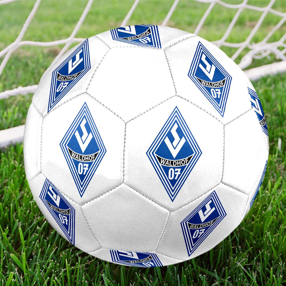 Футбольный мяч Waldhof Mannheim 07, размер 5, разноцветный, подходит для всех возрастов, сшит машинной строчкой, материал ПВХ, соревновательного уровня, прочный и с высоким отскоком