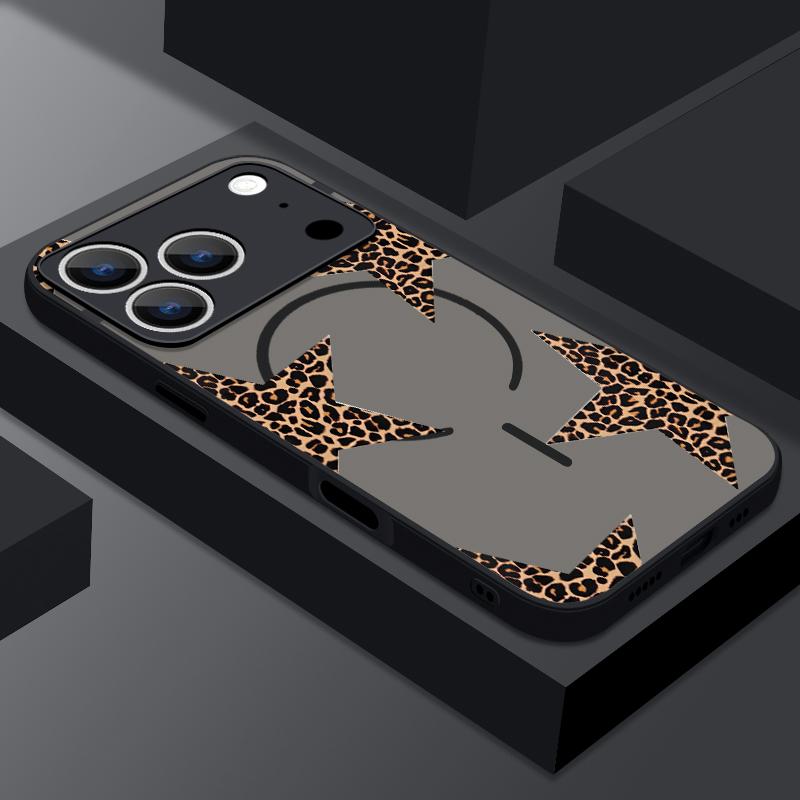 Магнитный чехол для телефона с принтом «Цветные звезды» для iPhone 17 Pro 16 15 14 13 Pro Max 17E Тонкий Гибридный Чехол из TPU+PC Матовый