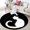 Two Cats pattern round rug,Carpet Rug for Living Room Bedroom Playroom ,Non-slip Floor Mat,Holiday Gifts and Birthday Gifts.