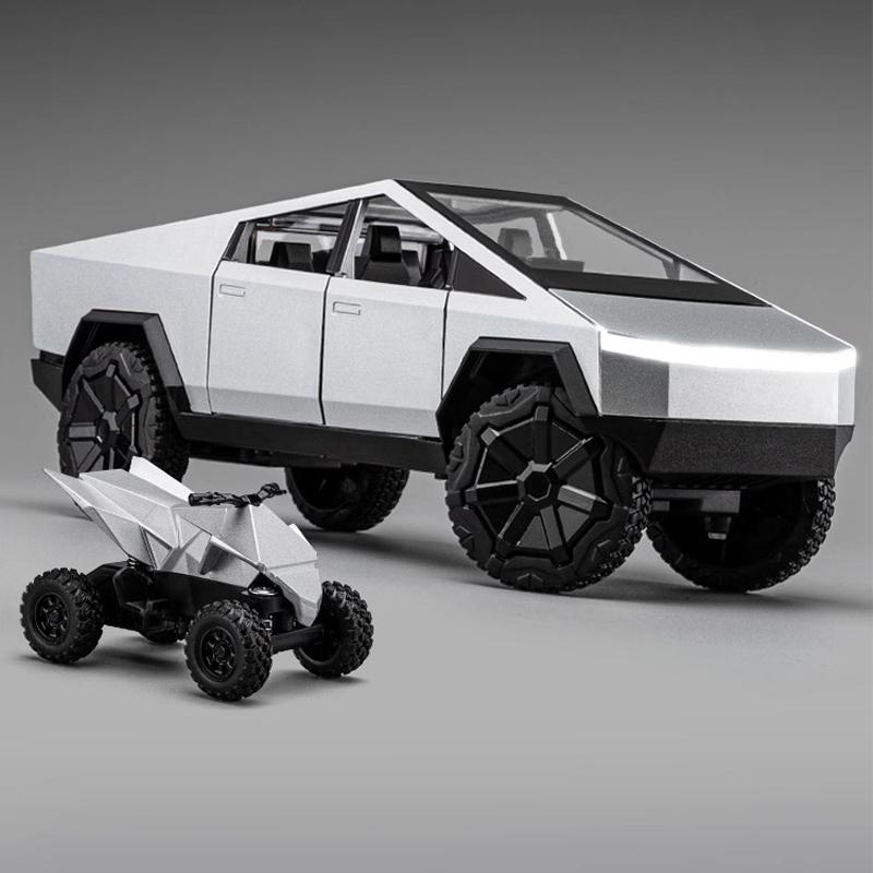 1:32 игрушечных грузовика, внедорожная литая модель автомобиля из металла, звук и свет, инерционная игрушка, детская игрушка, подарок детям на день рождения