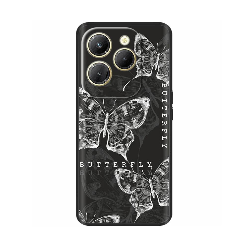 Для чехла Infinix Hot 40 Pro Ударопрочный Силиконовый Мягкий Чехол для Телефона Задняя Крышка для Infinix Hot 40 Pro Hot40 40i Hot40i Чехлы Fundas